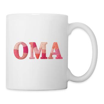 OMA Cozy Patchwork Statement Geschenk - Tasse - Weiß - Rechts