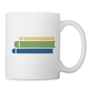Stack of Books Colorful Flat Design - Mug - white - Right