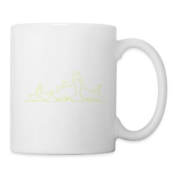 Duck Family Line Art Neon - Mug - white - Right