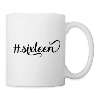 Seize ans, seize ans, seize ans, #sixteen - Mug blanc - blanc - Droite