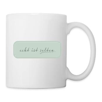 real is rare – minimalist typography - Mug - white - Right