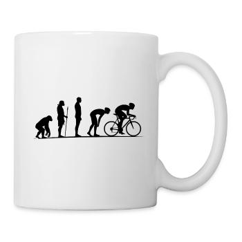 Evolution to Road Bike Rider Biker Marathon - Mug - white - Right