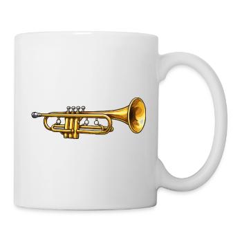 Goldene Trompete Jazz Flair - Tasse - Weiß - Rechts