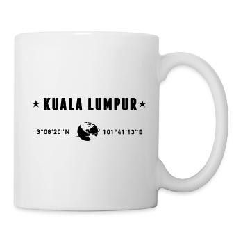 Kuala Lumpur Koordinaten Schwarzer Minimalist-Tippfehler - Tasse - Weiß - Rechts