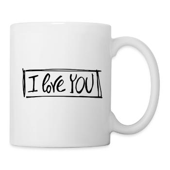 I love you - Black lettering - Mug - white - Right