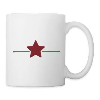 Red Star with Edge Line - Mug - white - Right