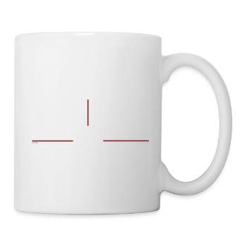 Graphique minimaliste à la ligne rouge - Mug blanc - blanc - Droite