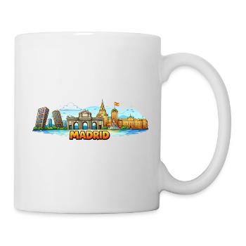 Madrid Skyline Stadt - Tasse - Weiß - Rechts