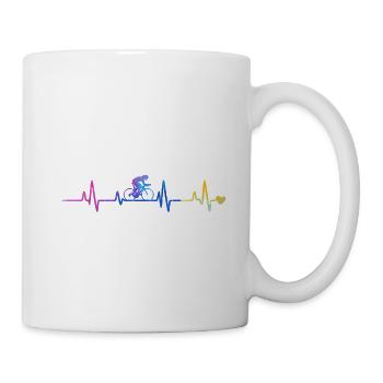 Heartbeat Cyclist Gradient - Mug - white - Right
