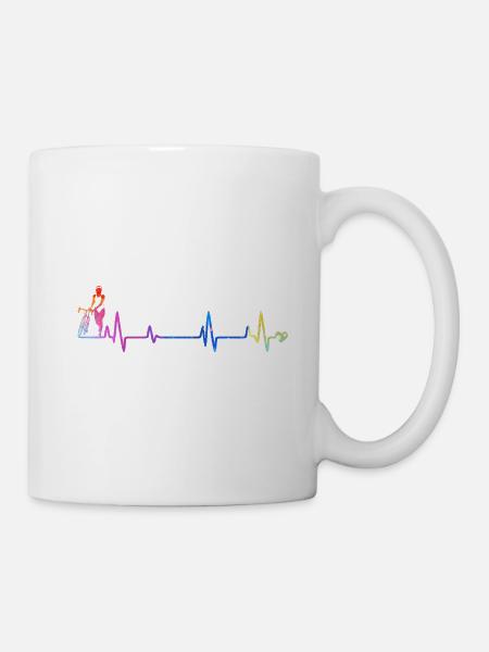 Rainbow Pulse Silhouette - Mug - white