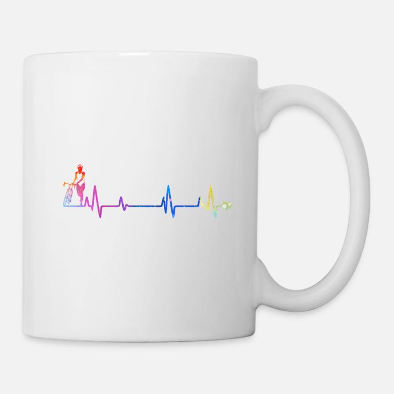 Silhouette Pulse Arc-en-ciel - Mug blanc - blanc