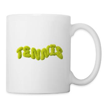 Chemise de tennis drôle de tennis duveteuse - Mug blanc - blanc - Droite