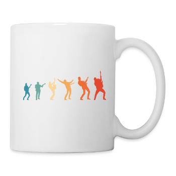 Evolution Rock Music Guitariste - Mug blanc - blanc - Droite