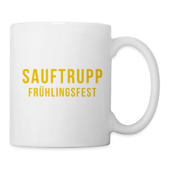 Sauftrupp Frühlingsfest 2026 – Bierfest Crew - Tasse - Weiß - Rechts