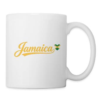 Jamaica Script with Flag Heart - Mug - white - Right