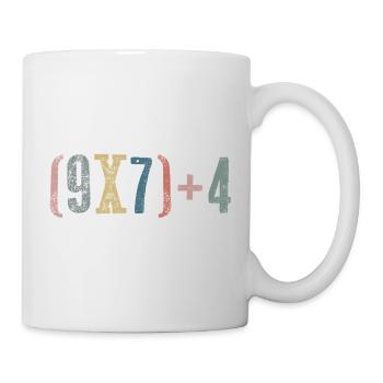 67 - Soixante-sept Numéro 67 Mème Six Sept Math Int - Mug blanc - blanc - Droite