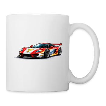 Speed-style race car graphics - Mug - white - Right