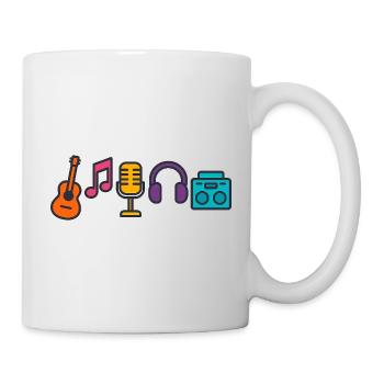 Music Passion Sound Waves Design Gift - Mug - white - Right