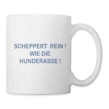 Scheppert rein wie Aussie Hund Australian Shepherd - Tasse - Weiß - Rechts