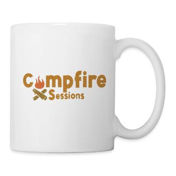 Sessions de feu de camp – Conception de camp extérieur chaleureuse - Mug blanc - blanc - Droite