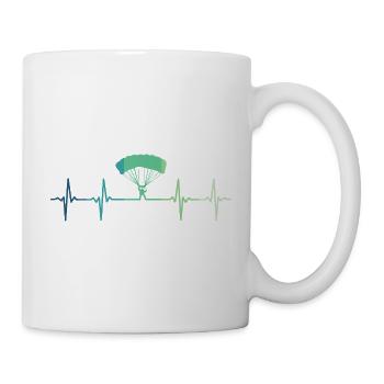 Paragliding heartbeat paraglider - Mug - white - Right