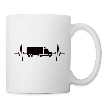 Truck Heartbeat Truck Driver Truck - Mug - white - Right
