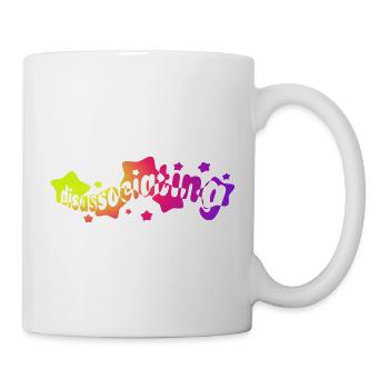 Dissoziation in Regenbogensternen (Farbverlauf) - Tasse - Weiß - Rechts