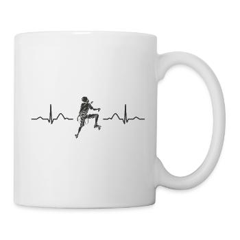 Boulderer heartbeat Bouldering Bouldering - Mug - white - Right