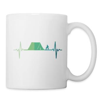 camping tente battement de coeur tente de camping - Mug blanc - blanc - Droite