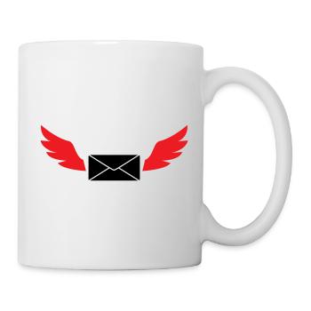 Express-Umschlag mit Flügelpost - Tasse - Weiß - Rechts