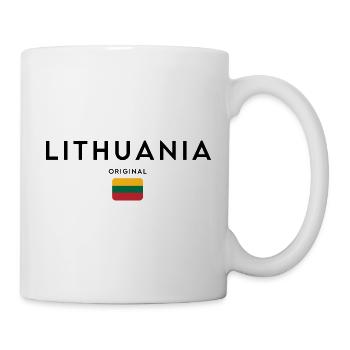Litauischer Stolz, minimalistisches, elegantes Design - Tasse - Weiß - Rechts
