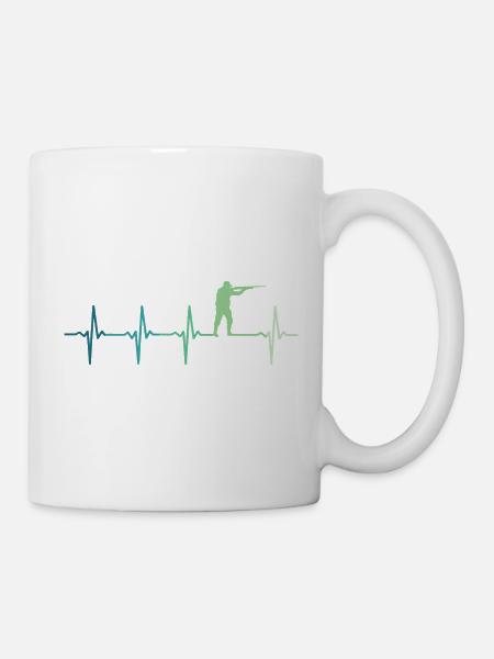 Jagd Herzschlagjäger - Tasse - Weiß