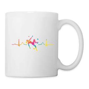 Boulderer heartbeat Bouldering Bouldering - Mug - white - Right