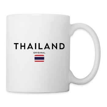 Drapeau thaïlandais, design minimaliste élégant - Mug blanc - blanc - Droite