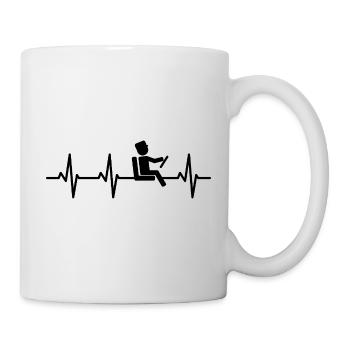 Bus driver heart palpitations - Mug - white - Right