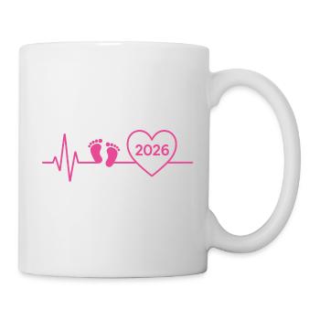 Baby 2026 baby mom-to-be announcement - Mug - white - Right