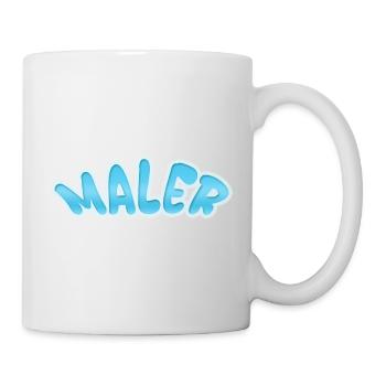 WALER Bubble-Style Blau Design - Tasse - Weiß - Rechts