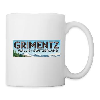 Grimentz Panorama Schweiz - Tasse - Weiß - Rechts
