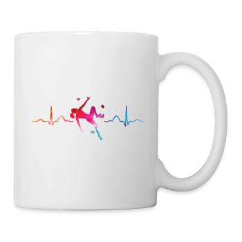 Boulderer heartbeat Bouldering Bouldering - Mug - white - Right