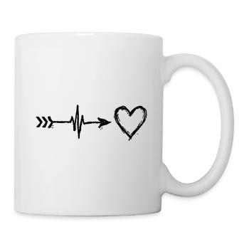 Heartbeat Arrow to Heart - Mug - white - Right
