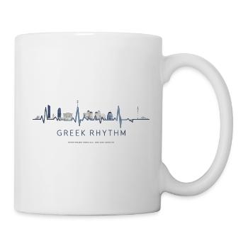 Greek Skyline Heartbeat - Mug - white - Right