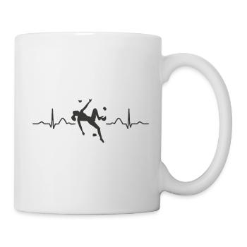 Boulderer Herzschlag Boulder Bouldern - Tasse - Weiß - Rechts