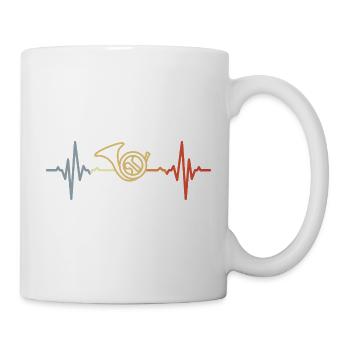 ECG vintage pour cor français - Mug blanc - blanc - Droite