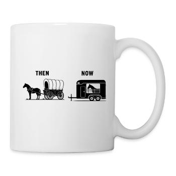 Funny Horse Carriage Meme Riding Farm - Mug - white - Right