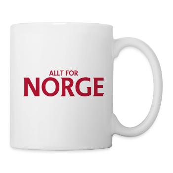 Allt för Norge – logo patriotique - Mug blanc - blanc - Droite