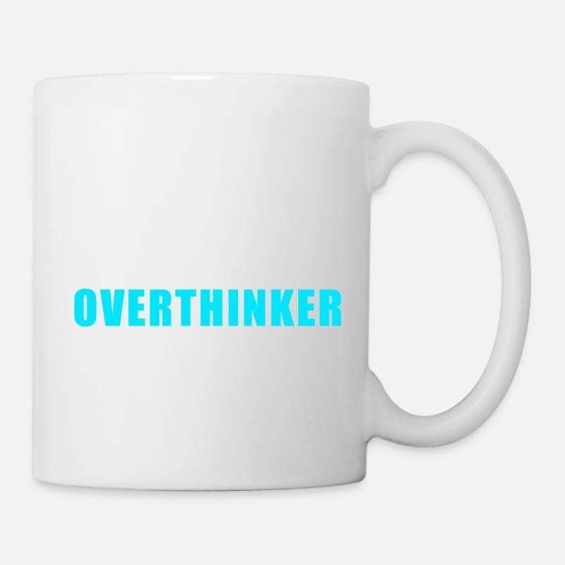 Fulltime Overthinker Shirt Humor - Mug - white