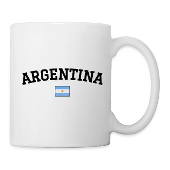 Argentinien Flagge Design Schwarz - Tasse - Weiß - Rechts