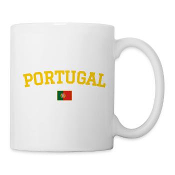 Portugal Flagge Design Gelb - Tasse - Weiß - Rechts