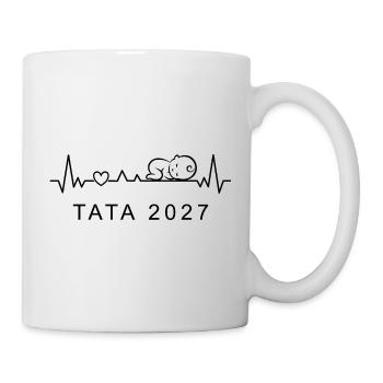 Future Tata 2027 Battement Cœur Annonce Grossesse - Tasse - Weiß - Rechts