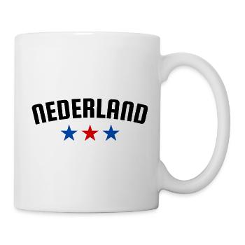 Niederlande 3 Sterne Design - Tasse - Weiß - Rechts
